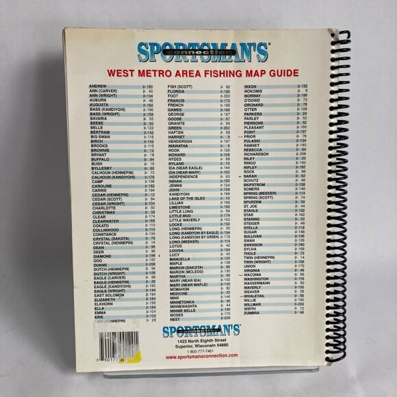 Minnesota West Metro Area Fishing Map Guide Sportsmans Connection 2001 Lake Maps - Picture 2 of 6